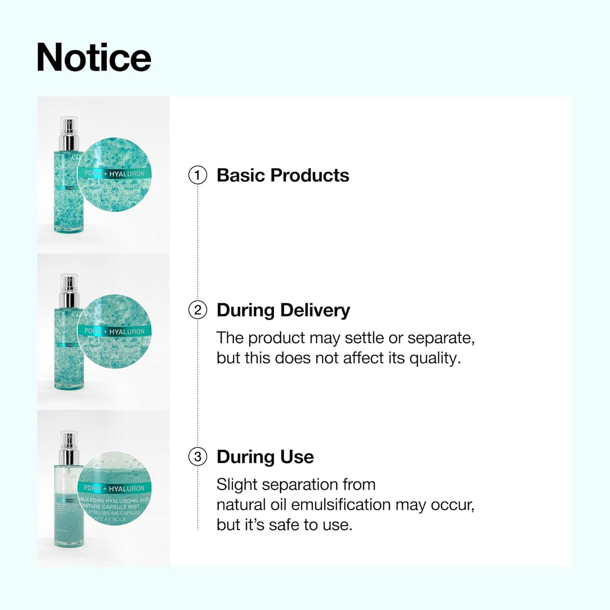ANUA PDRN Hyaluronic Acid Hydrating Capsule Mist 100ml / 30ml