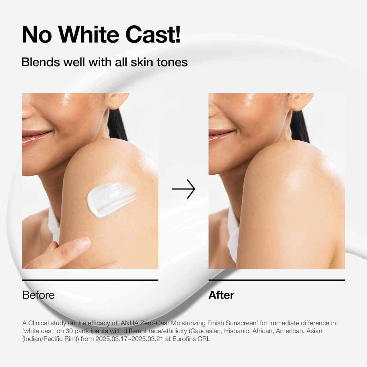 ANUA Zero Cast Moisturizing Finish Sunscreen SPF50+ PA++++ 50ml