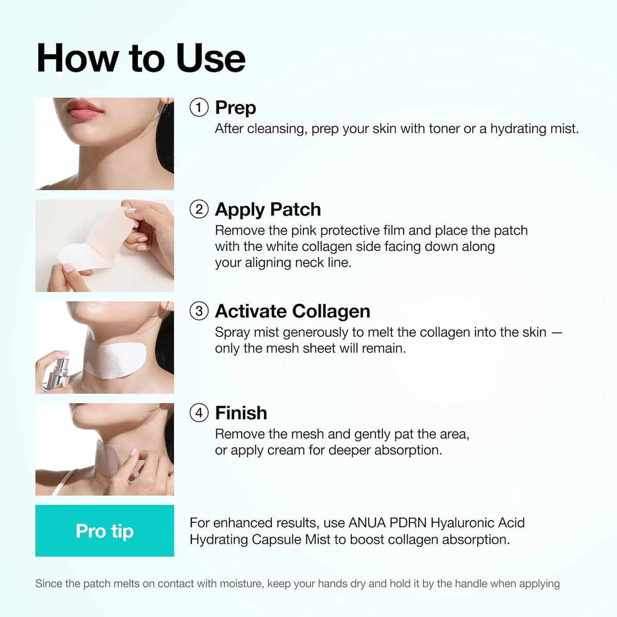 ANUA PDRN Collagen Melting Patch 4ea 1Box (2 Options)