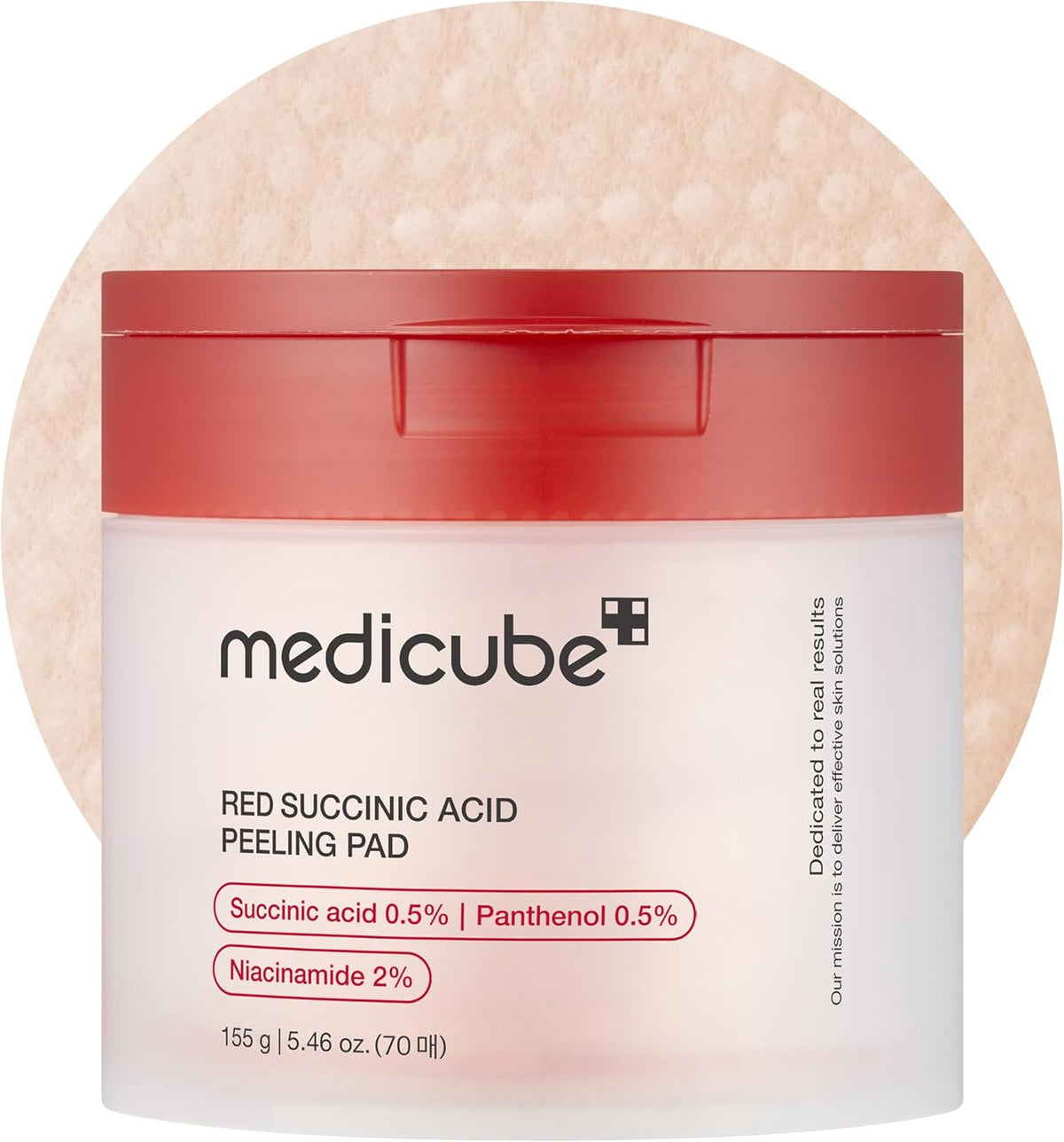 MEDICUBE Discos de Peeling com Ácido Succínico Vermelho, 70 unidades, 155g