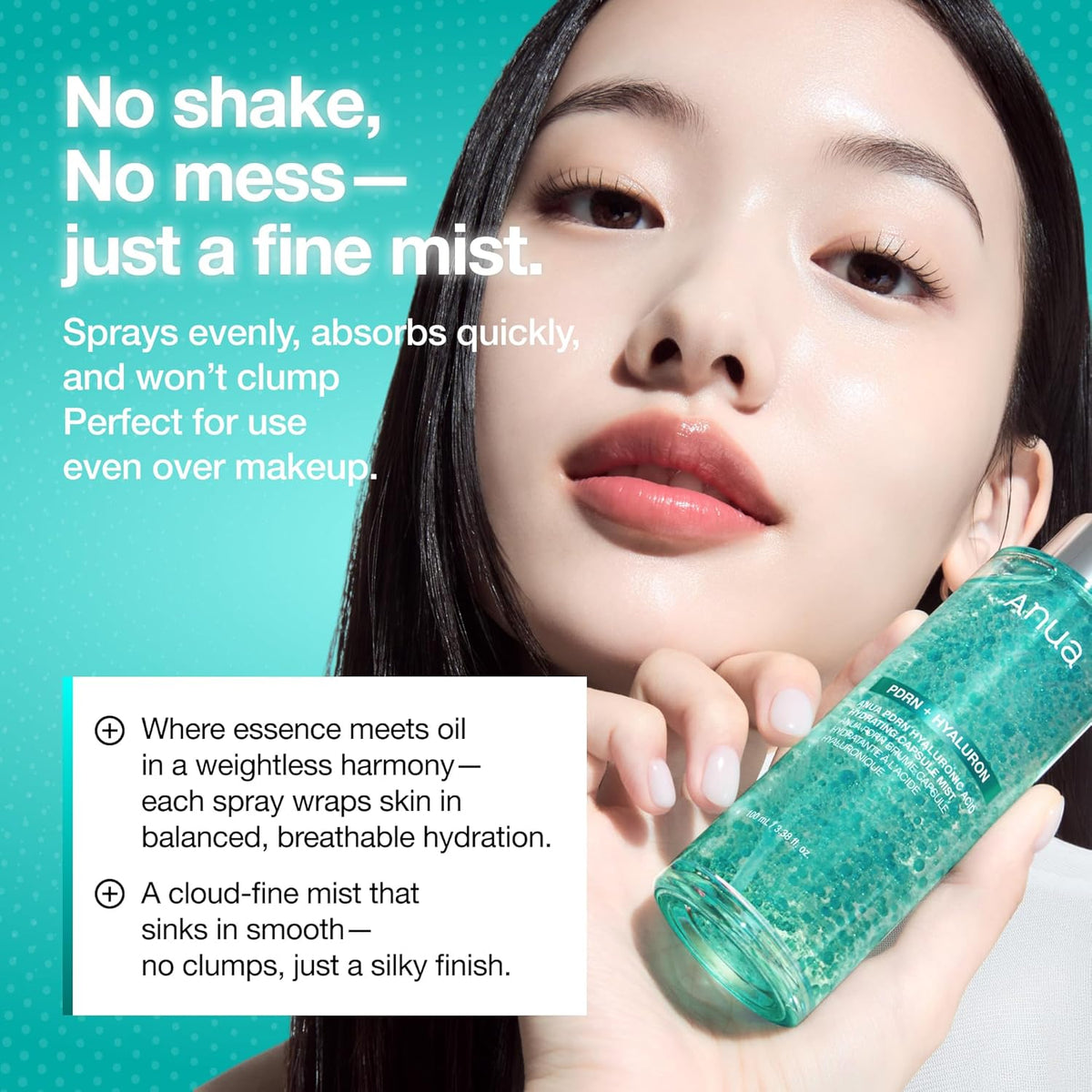 ANUA PDRN Hyaluronic Acid Hydrating Capsule Mist 100ml / 30ml