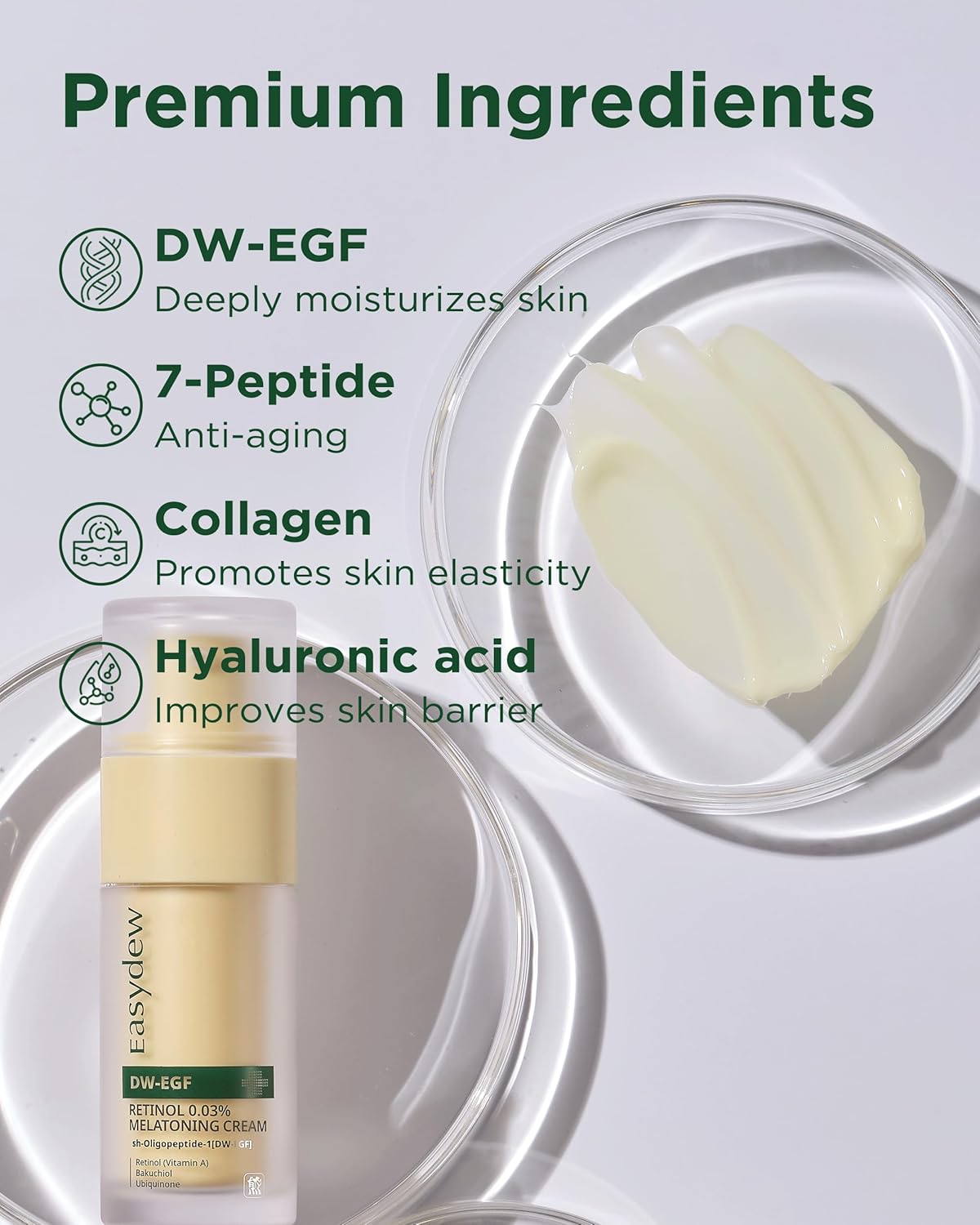 EASYDEW DW-EGF RETINOL 0.03% MELATONING CREAM 30ML