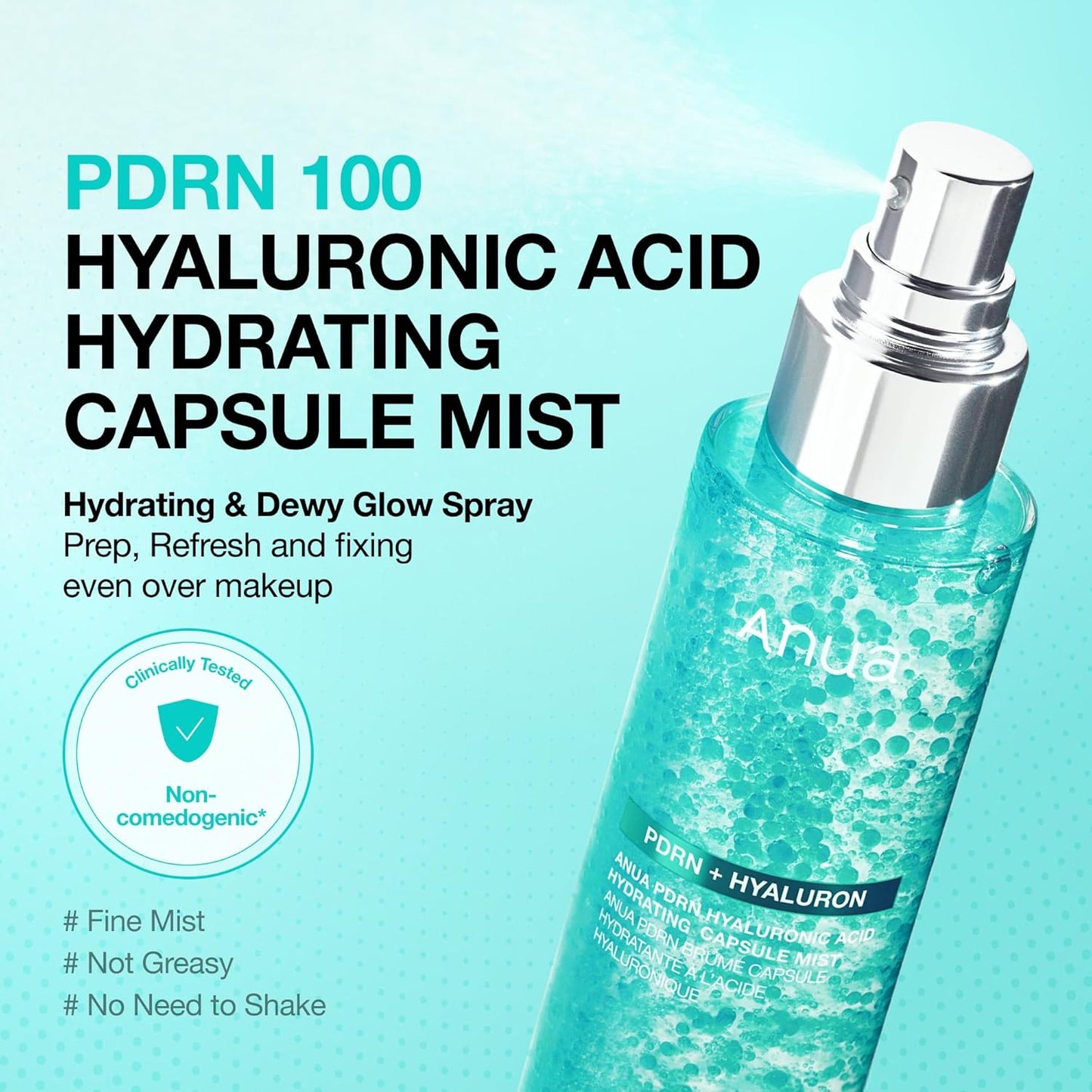 ANUA PDRN Hyaluronic Acid Hydrating Capsule Mist 100ml / 30ml