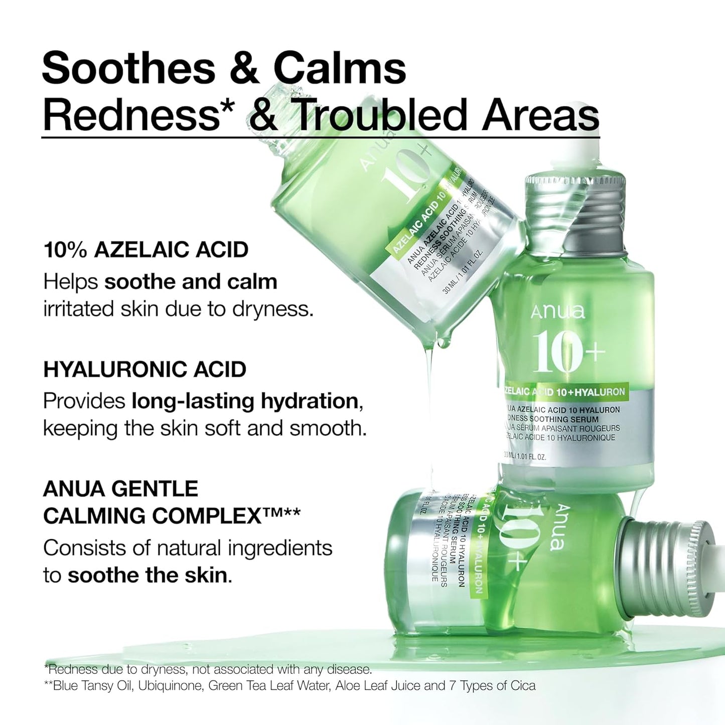 Azelaic Acid 10 Hyaluron Redness Soothing Serum, 30mL