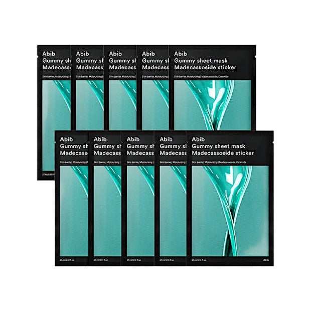 [SET] Abib Mild Acidic pH Madecassoside Sticker Sheet Mask, 27ml*10 Sheets