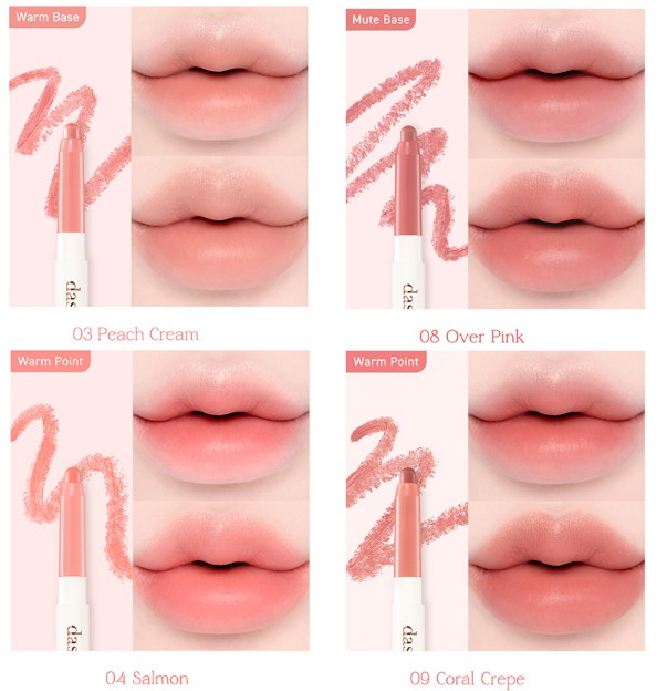 DASIQUE Mood Blur Lip Pencil 10 Colors To Choose