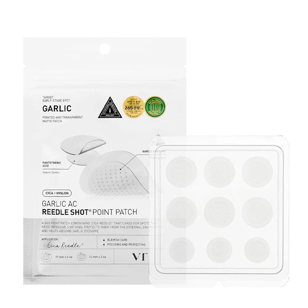 VT Garlic AC Reedle Shot Point Patch 9 Patches │ Spot Patch for Early-Stage Blemishes