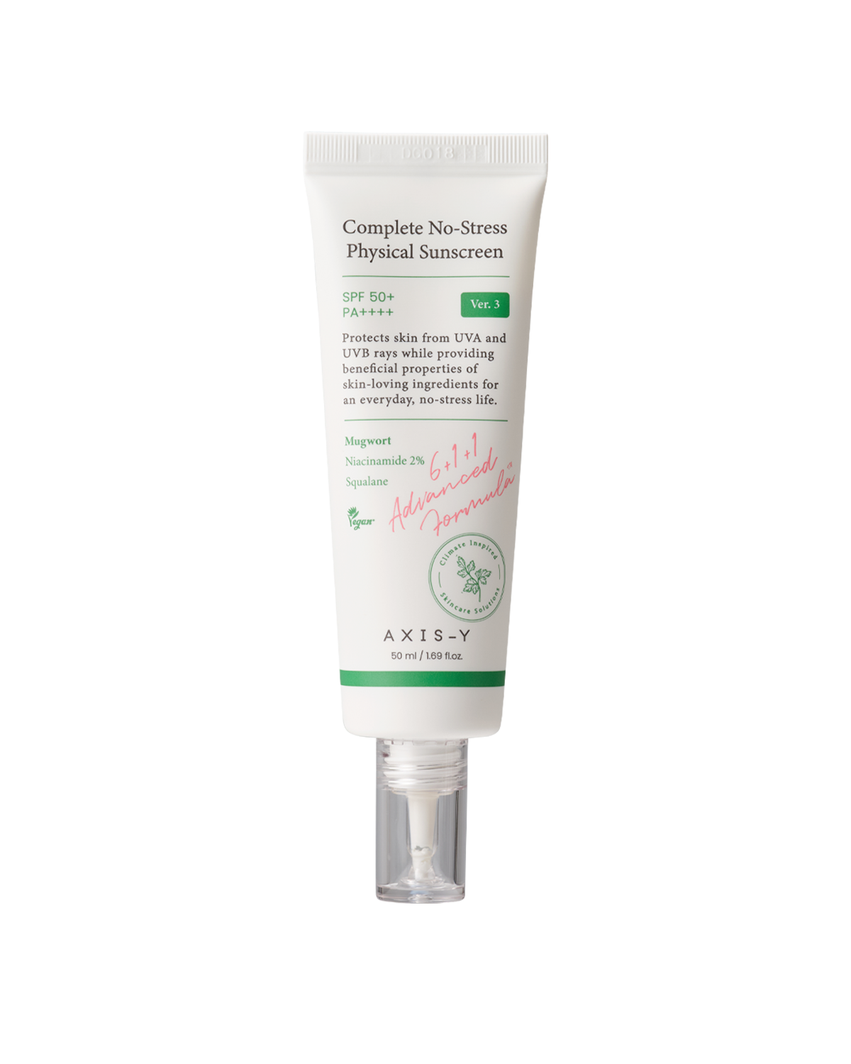 AXIS-Y Complete No-Stress Physical Sunscreen SPF50 PA++++ 50ml