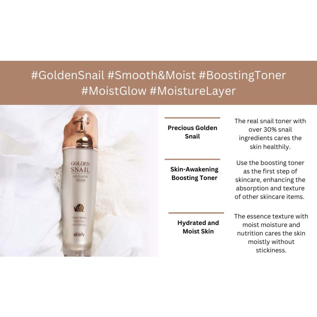 SKIN79 Golden Snail Intensive Toner 130mL/4.4 Oz | Concentrated Moisture Booster Skin Care Line Korean Skincare - Made In Korea