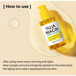 SOME BY MI Yuja Niacin 30 Days Blemish Care Serum 1.69Oz/ 50ml, 12 Vitamins Included for Sensitive Skin, Brightening Effect, Dark Spots and Freckles Care, Korean Skin Care