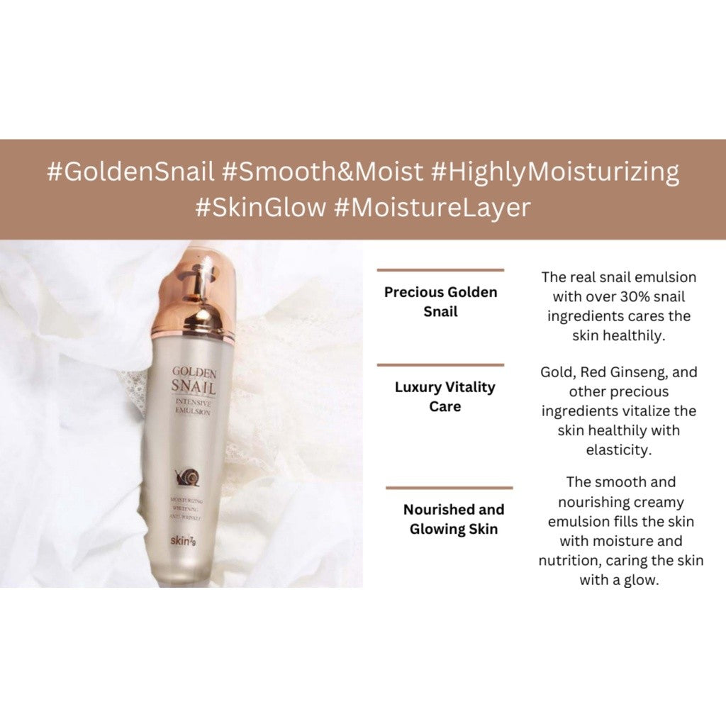 SKIN79 Golden Snail Intensive Moisture Booster Korean Skincare Emulsion 130ml / 4.39 fl.oz