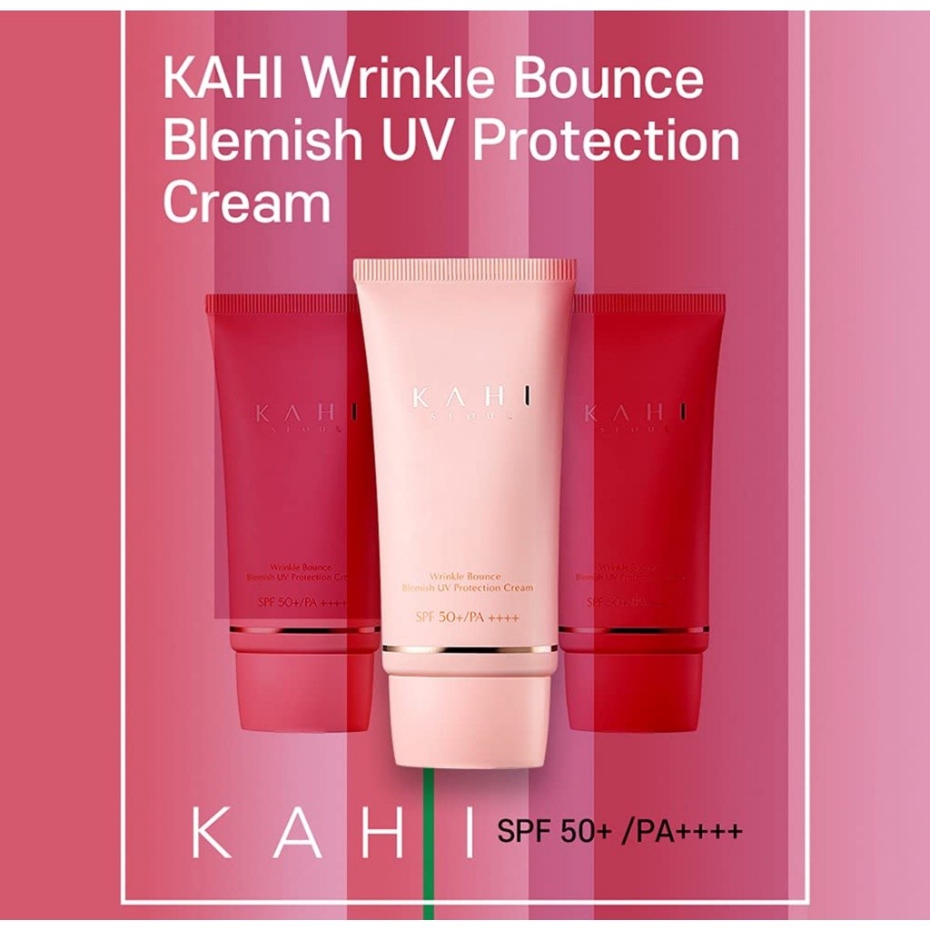 KAHI Wrinkle Bounce Blemish Essential Suncream SPF50+ PA++++ (1.69fl.oz) Korean Skin Care Ultra-Violet Protection Whitening Anti-Wrinkle All-in-one