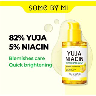 SOME BY MI Yuja Niacin 30 Days Blemish Care Serum 1.69Oz/ 50ml, 12 Vitamins Included for Sensitive Skin, Brightening Effect, Dark Spots and Freckles Care, Korean Skin Care