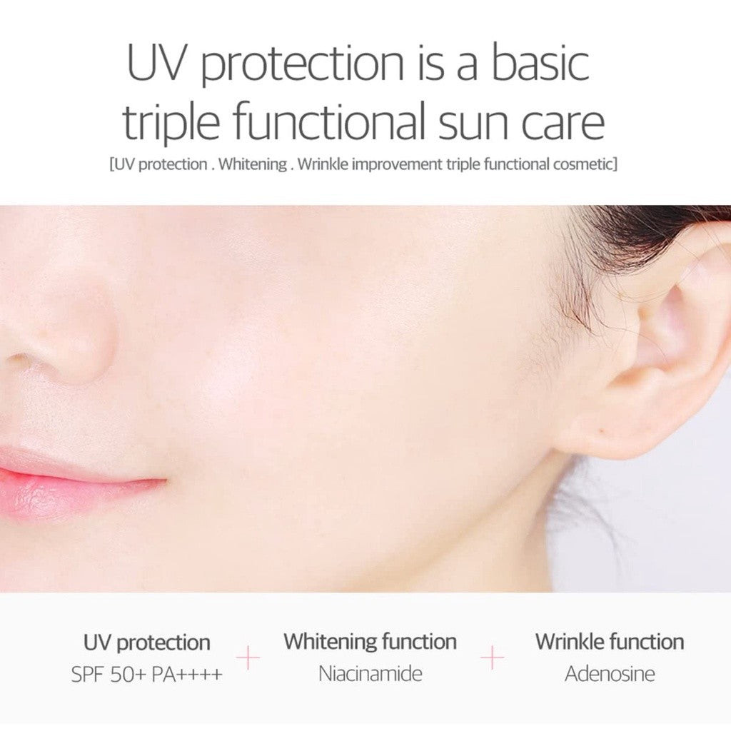 ROUND LAB Birch Juice Moisturizing Tone Up Sunscreen 1.69 Fl.Oz/50mL, No White Cast, Strong UV Protection, Moist Essence Type, Ocean Friendly-Reef Safe