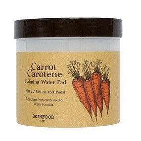 SKINFOOD Carrot Carotene Calming Water Pad 250g (8.81 oz.) 60 Sheets- Redness Relief Soothing, Vegan, Cruelty Free, Dermatologically Tested
