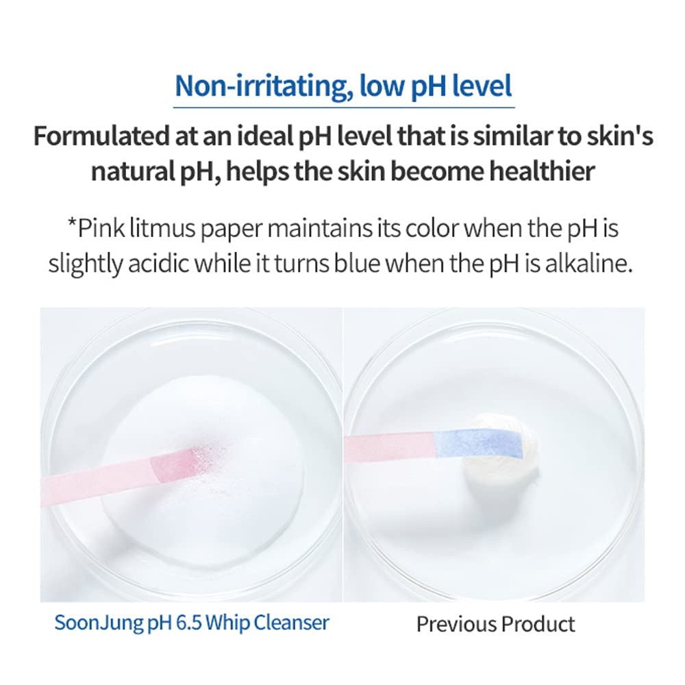 ETUDE SoonJung pH 6.5 Whip Cleanser 8.5 fl. oz. (250ml,150ml, Refill 150ml)