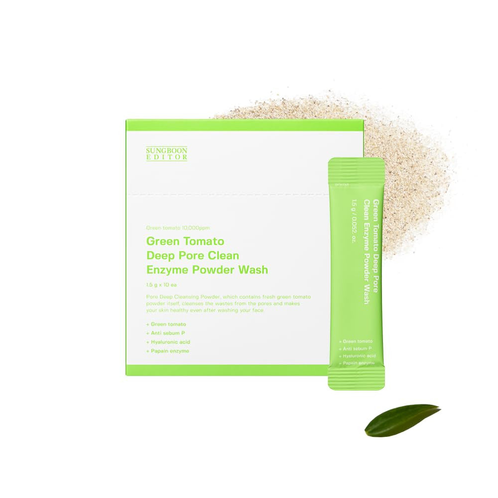 SUNGBOON EDITOR Green Tomato Deep Pore Clean Enzyme Powder Wash 1.5g x 10 uds