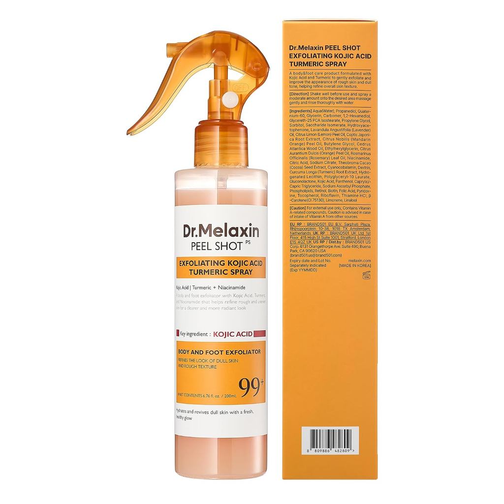 Dr. Melaxin Peel Shot Spray exfoliante con ácido kójico y cúrcuma 200 ml