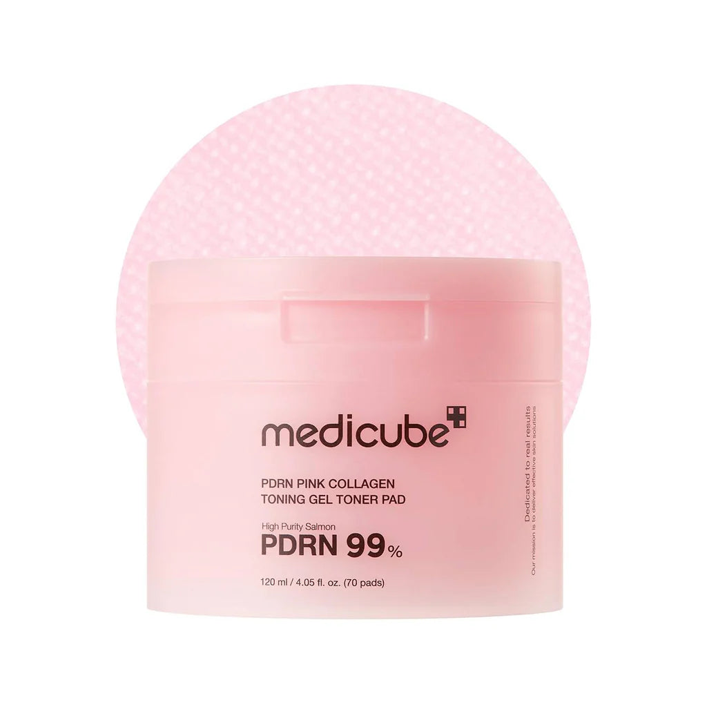 MEDICUBE PDRN Pink Collagen Toning Gel Toner Pad 70 Pads