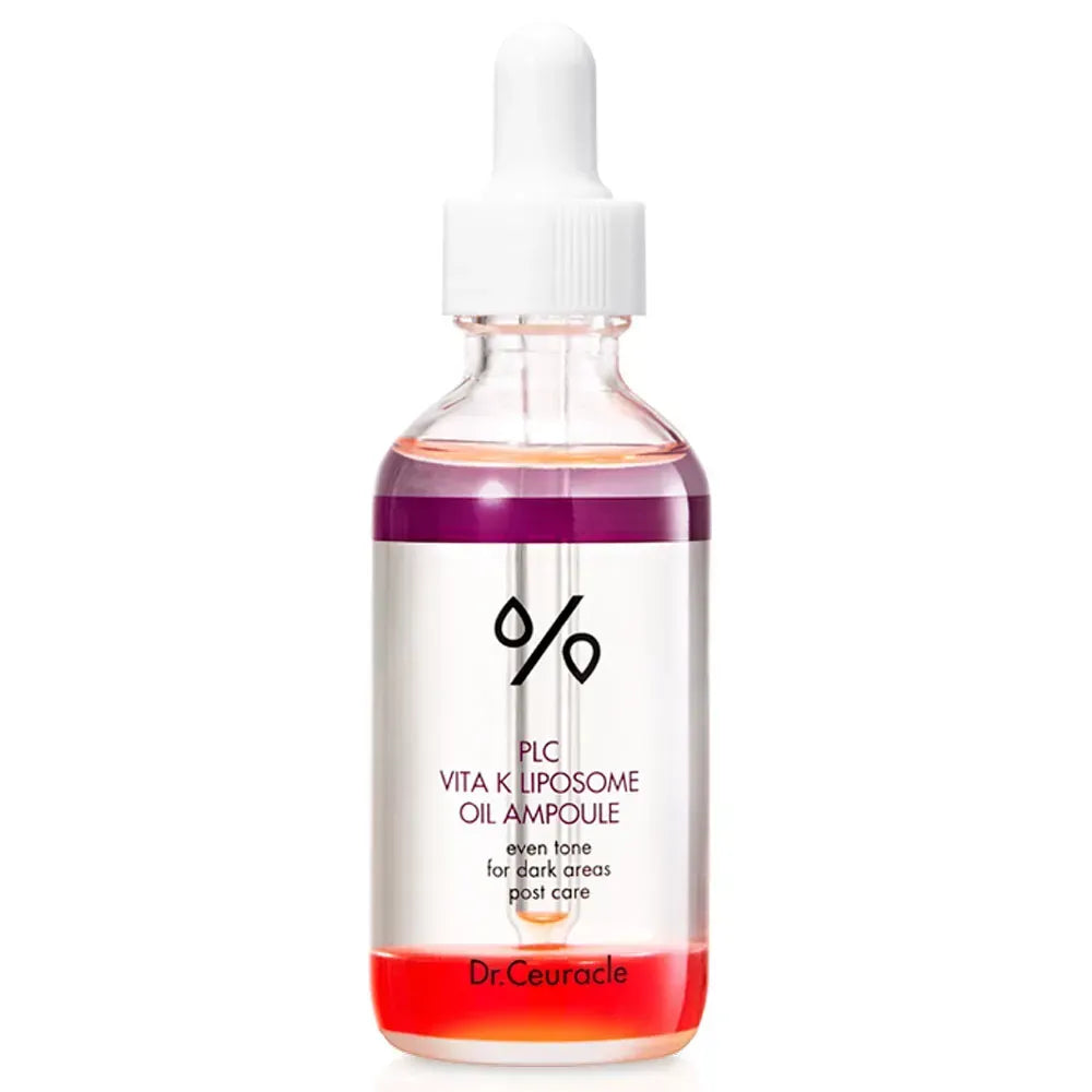 Dr.Ceuracle PLC Vitamin K Liposome Oil Ampoule, 50mLㅣSpecial Care for Toning, Glowing, Hydration, BrighteningㅣSkin-Friendly Water&Oil Layer Formula