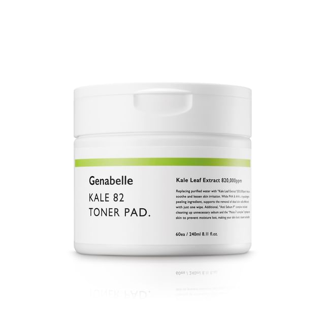 Genabelle Kale 82 Toner Pad 60 sheets 240ml round jar