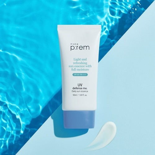 [MAKE PREM] UV Defense Me Daily Sun Essence, 50mL | VEGAN Makeup Sunscreen Gel SPF 50+ PA++++