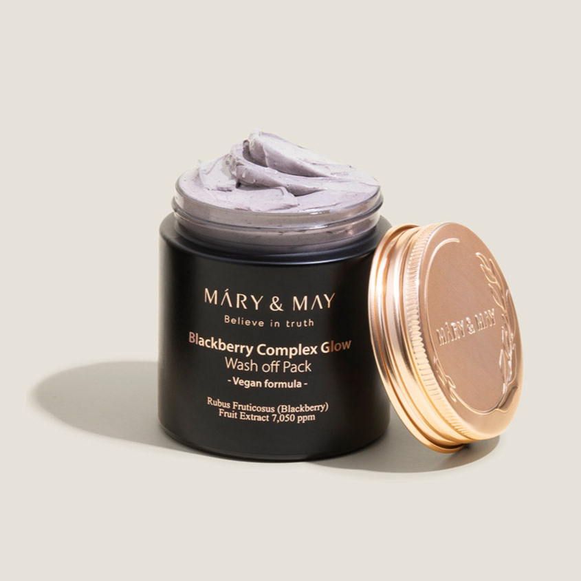 MARY&MAY Vegan Blackberry Complex Glow Wash Off Mask 125g Jar Type