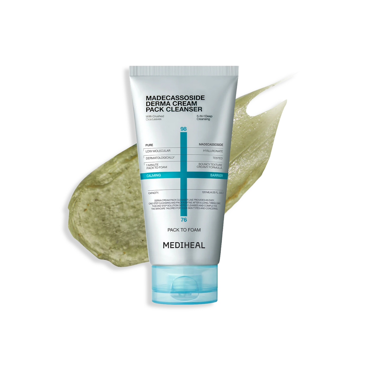 MEDIHEAL Madecassoside Derma Cream Pack Cleanser 120ml