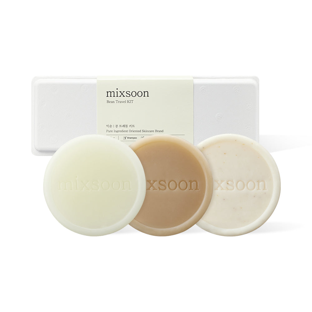 mixsoon Bean Travel Kit, 25g*3ea (Shampoo + Conditioner + Body&Face)
