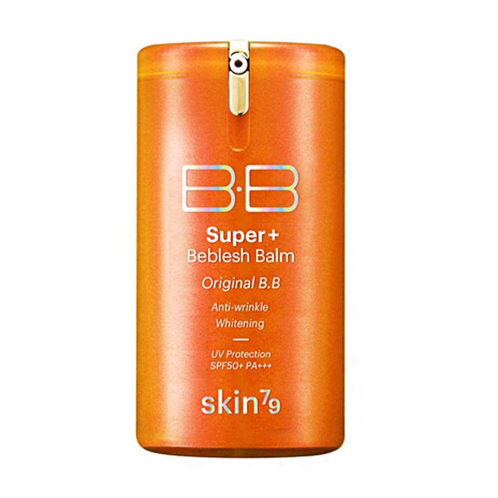 SKIN79 Super Plus Beblesh Balm Triple Function Orange BB Cream SPF50 PA+++, 40ml  / #21 Yellow Beige  ｜ Rich Vitamin Complex Care Healthy and Vital Skin, High Coverag