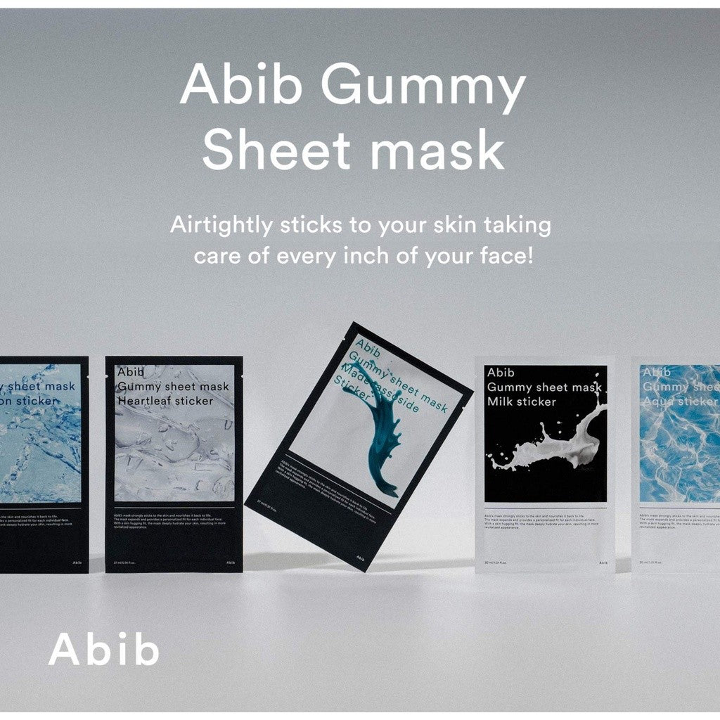 [SET] Abib Mild Acidic pH Gummy Hyaluron Sticker Sheet Mask  27ml*10sheets