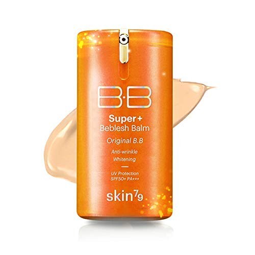 SKIN79 Super Plus Beblesh Balm Triple Function Orange BB Cream SPF50 PA+++, 40ml  / #21 Yellow Beige  ｜ Rich Vitamin Complex Care Healthy and Vital Skin, High Coverag