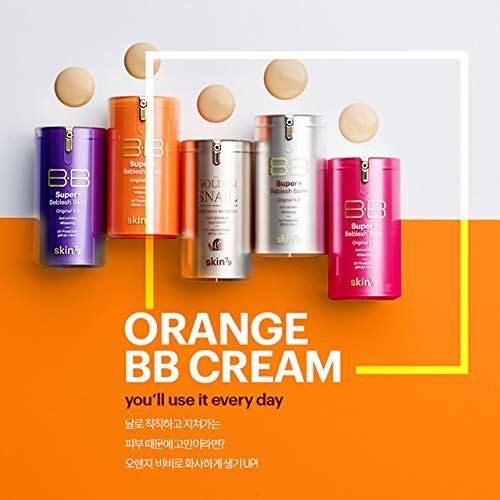 SKIN79 Super Plus Beblesh Balm Triple Function Orange BB Cream SPF50 PA+++, 40ml  / #21 Yellow Beige  ｜ Rich Vitamin Complex Care Healthy and Vital Skin, High Coverag