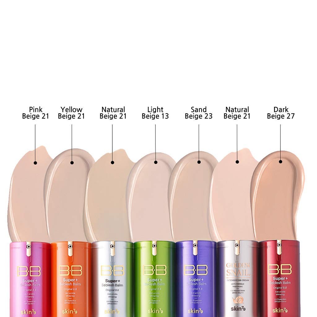SKIN79 Super Plus Beblesh Balm Triple Function Orange BB Cream SPF50 PA+++, 40ml  / #21 Yellow Beige  ｜ Rich Vitamin Complex Care Healthy and Vital Skin, High Coverag