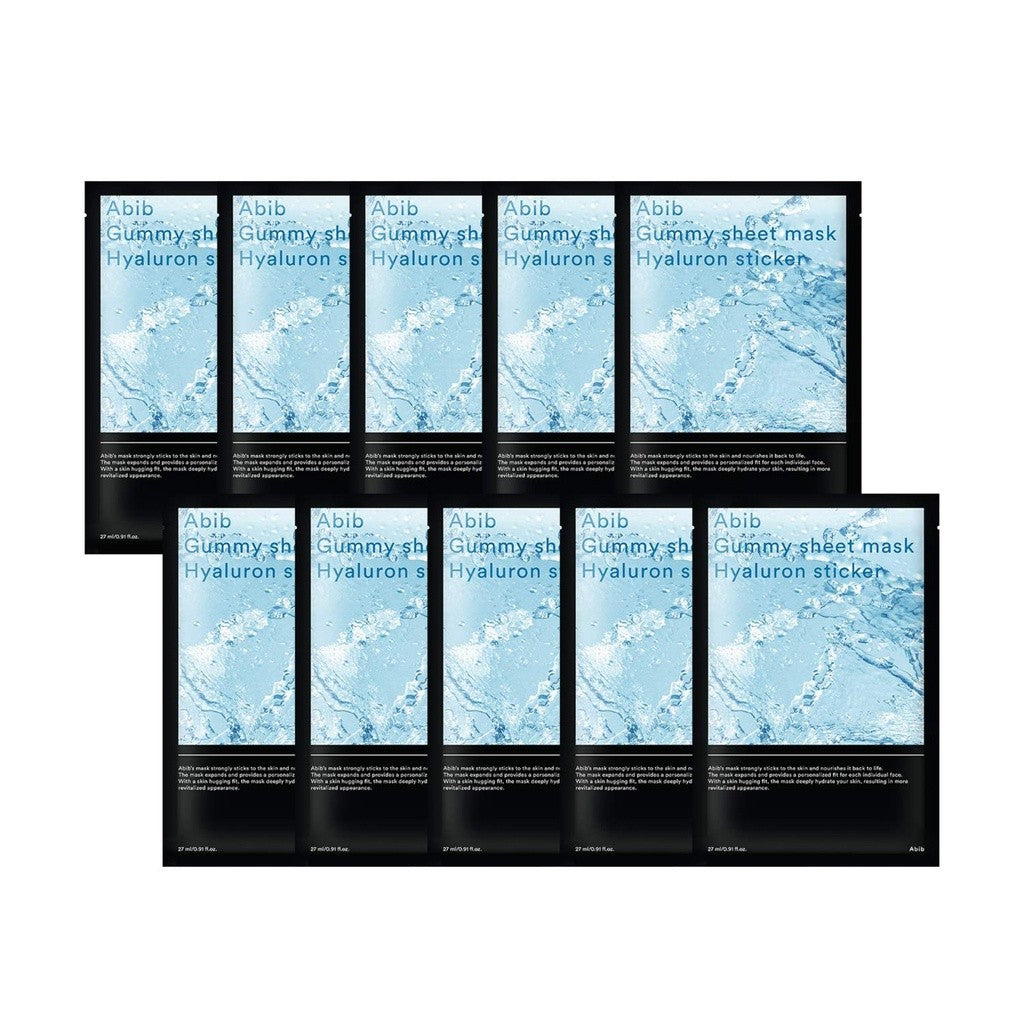 [SET] Abib Mild Acidic pH Gummy Hyaluron Sticker Sheet Mask  27ml*10sheets