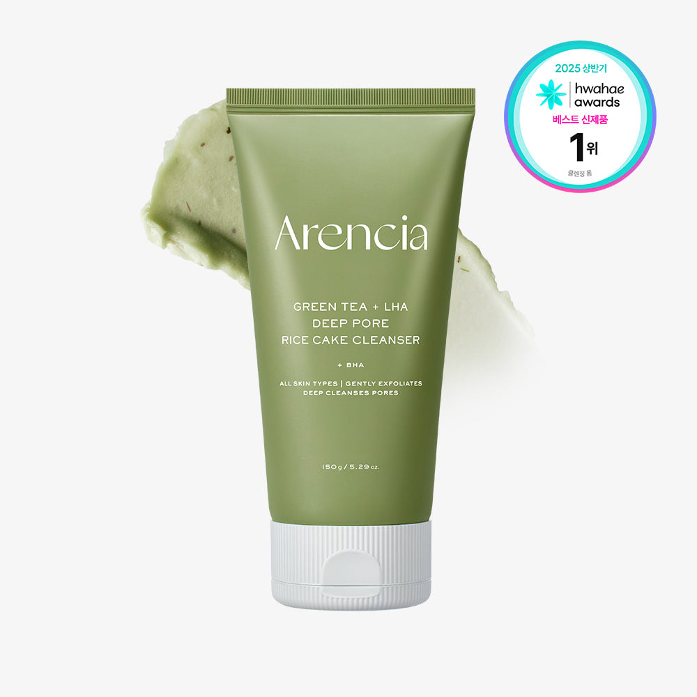 ARENCIA Green Tea+LHA Deep Pore Rice Cake Cleanser 150g
