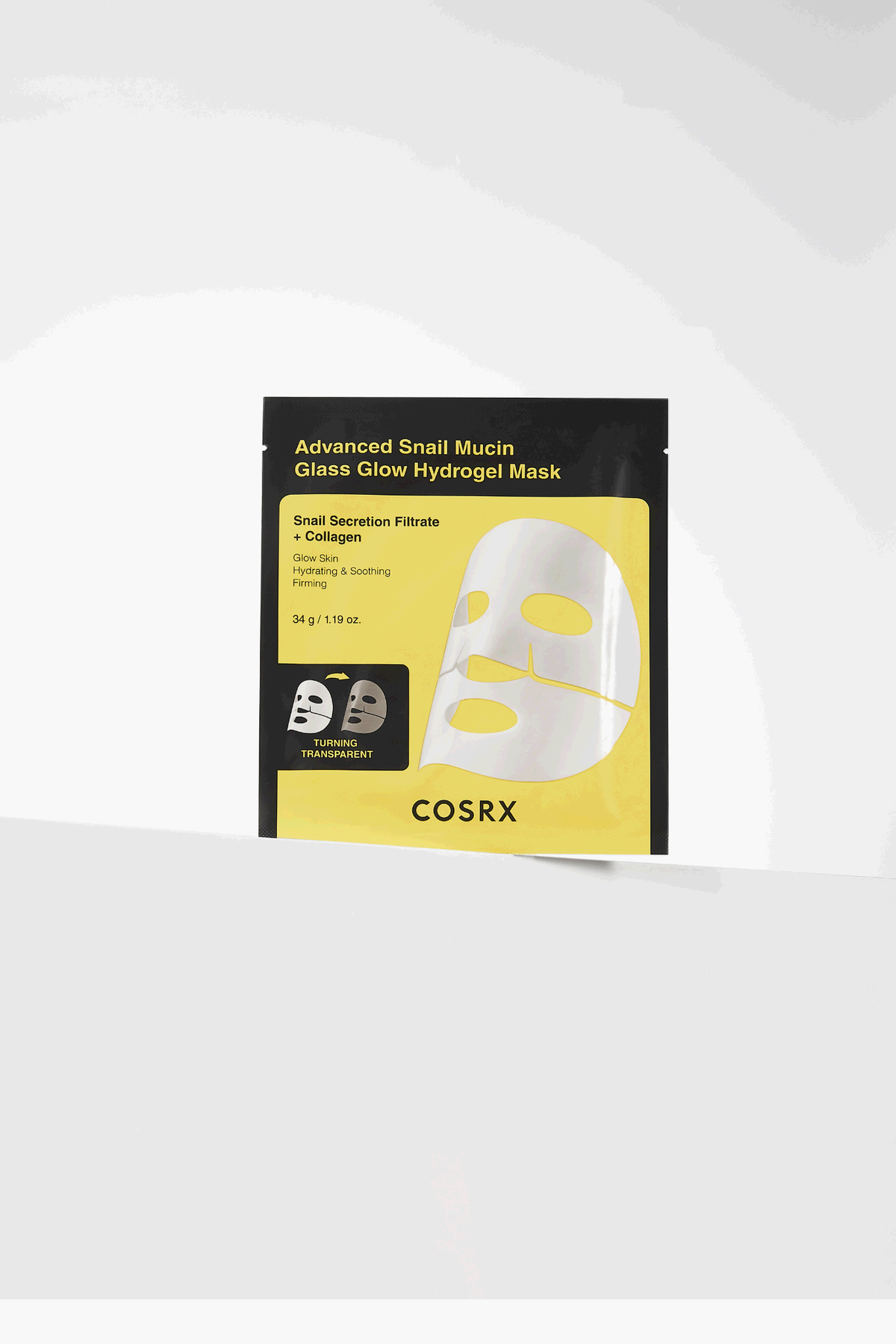 [NEW] COSRX Advanced Snail Mucin Glass Glow Hydrogel Mask, 34g (1box=3sheets / 1sheet)