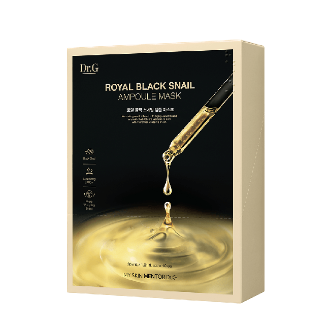Dr.G Royal Black Snail Ampoule Mask 1 Sheet / 1 Box (2 Options)