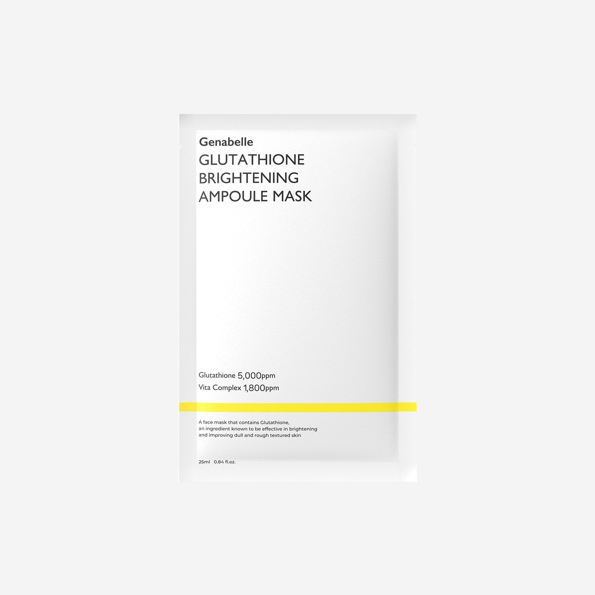 Genabelle Glutathione Brightening Ampoule Mask, 5 Sheets/1box