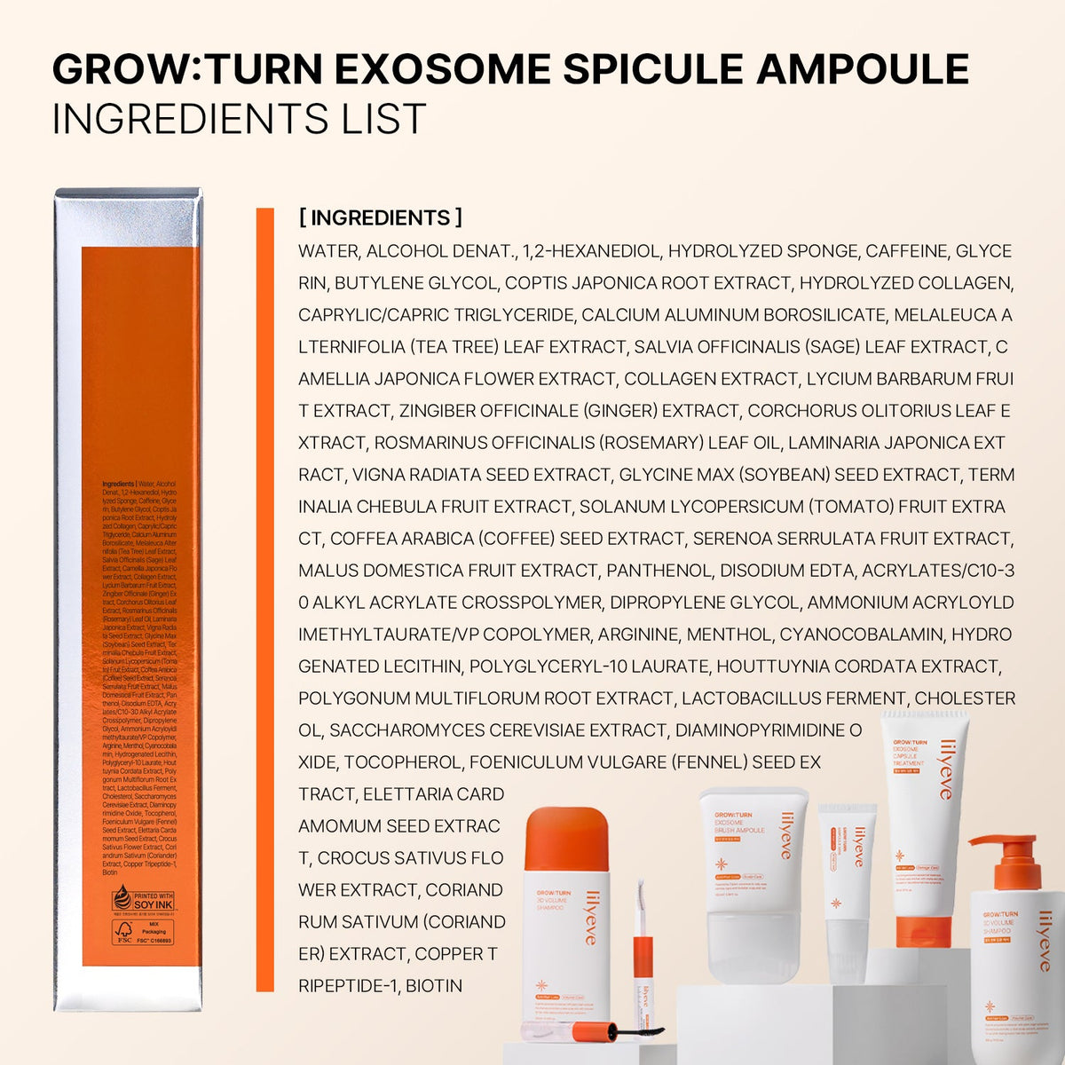 Lilyeve GrowTurn Exosome Spicule Ampoule 3000 10ml — official image 7