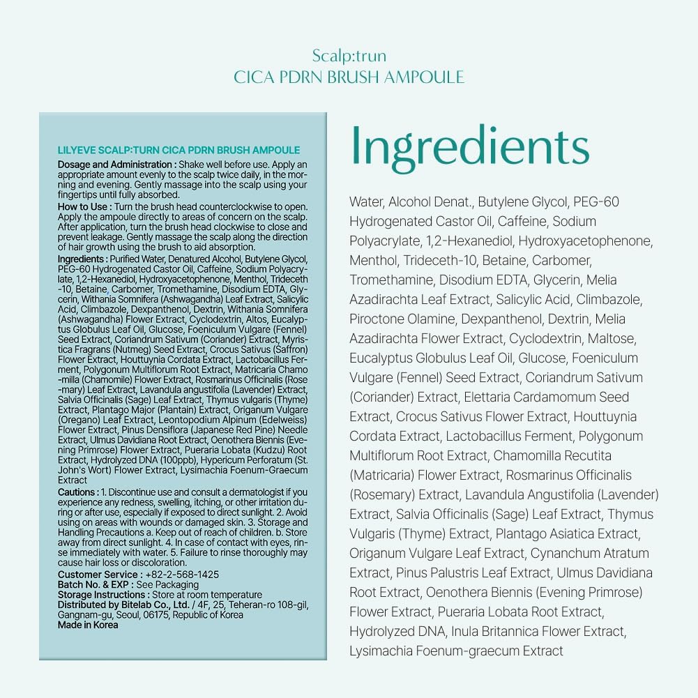 Lilyeve scalpturn cica pdrn 100ml — official detail image 6