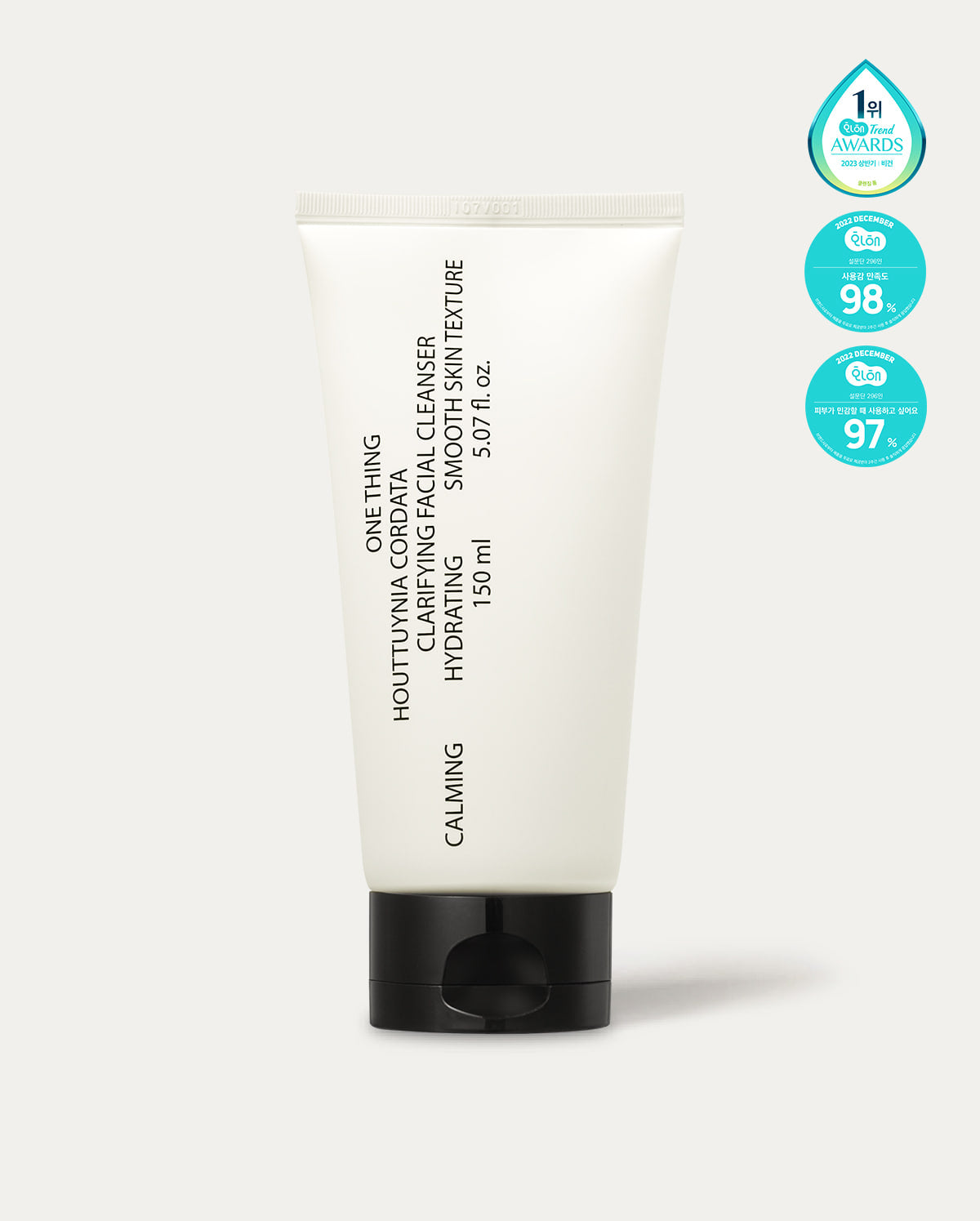 ONE THING Houttuynia Cordata Clarifying Facial Cleanser, 150mL | Heartleaf BHA PHA Foaming Hydrating official product image