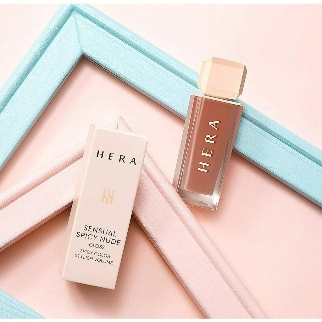 HERA Lip Gloss (#462 SPEECHLESS) Sensual Spicy Nude Gloss Korean Makeup Lipstick by Amorepacific, 5g