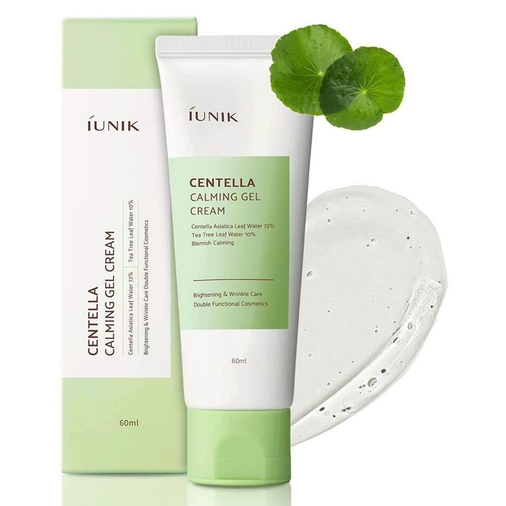 IUNIK Centella Calming Gel Cream 60mL, Vegan Non-Sticky Face Moisturizer