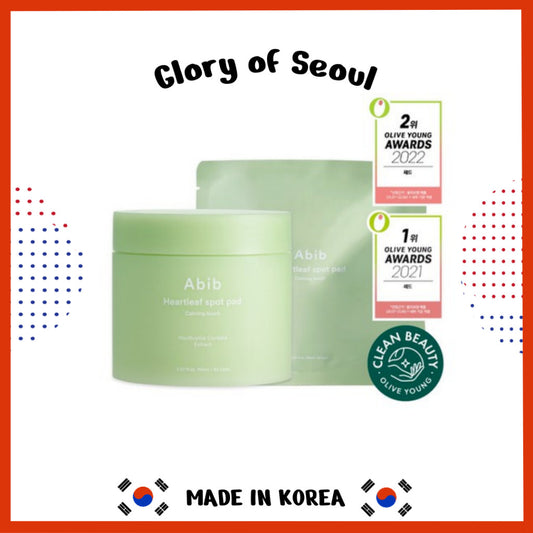 [ORIGINAL PRODUCT + REFILL SET] Abib Heartleaf Spot Pad Calming Touch 80pads + Refill 80pads