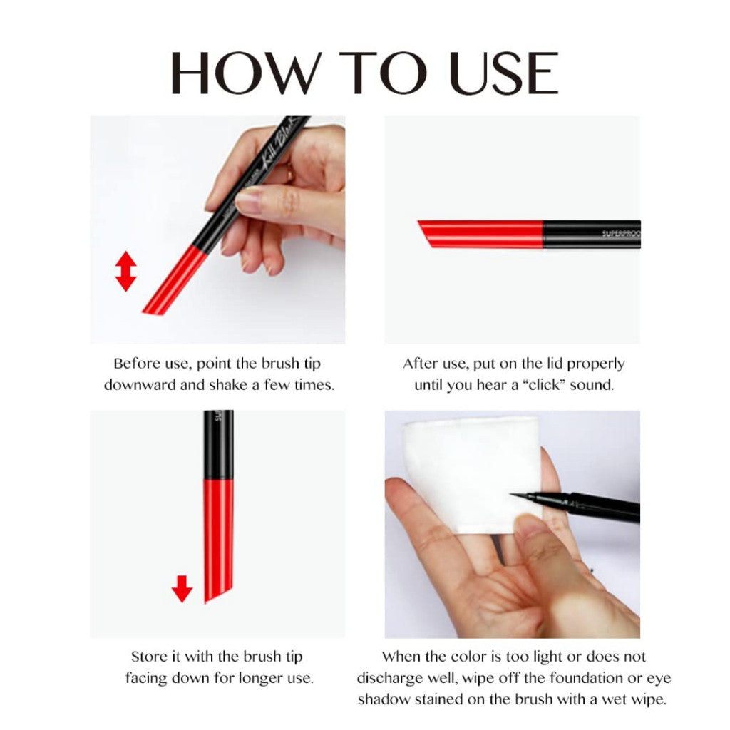 CLIO Superproof Pen Liquid Eye Liner, Precision Tip, Long Lasting, Smudge-Resistant, High-Intensity Color