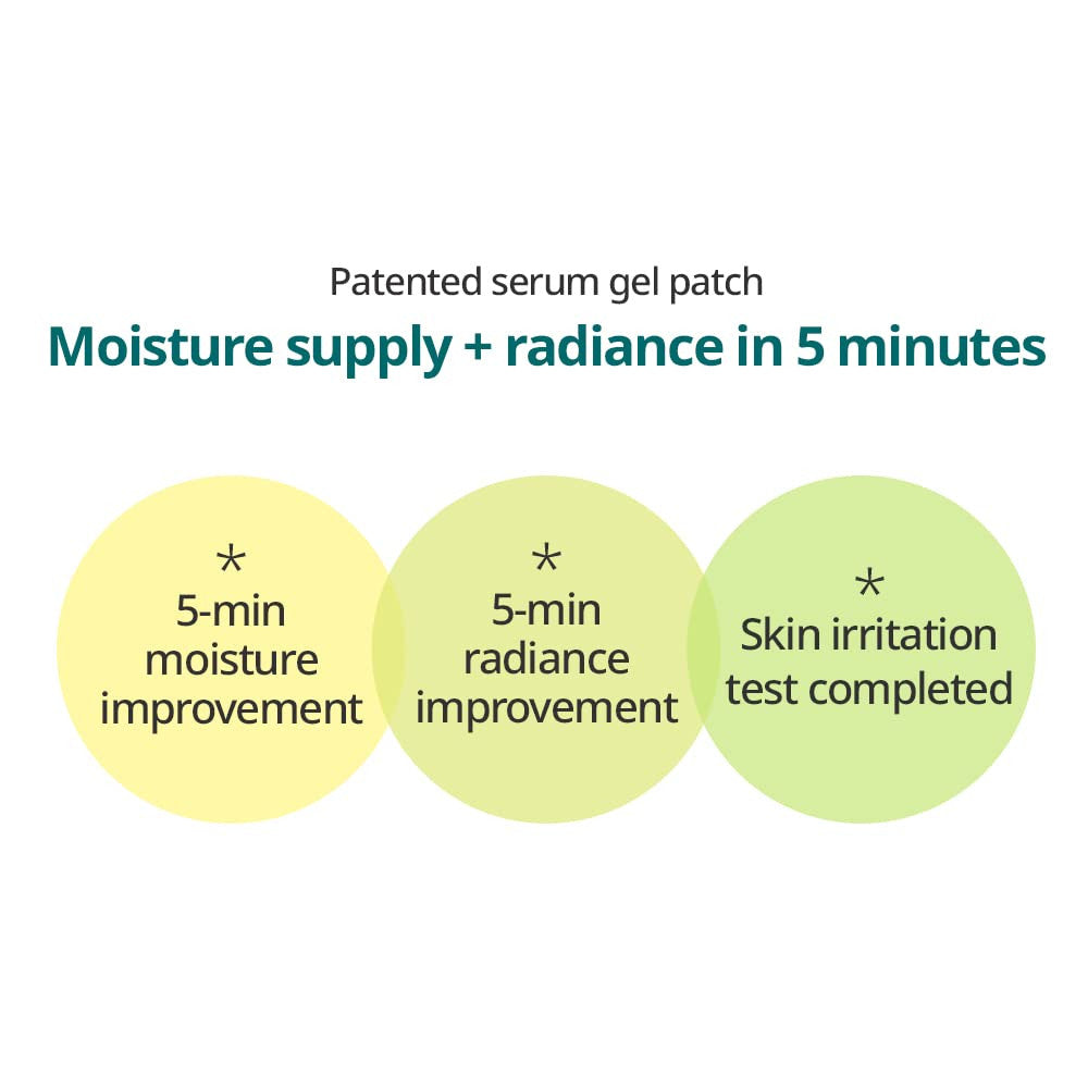 GOODAL Green Tangerine Vitamin C Moisturizing Eye Patch, 5-minute, Hydrating Gel Patch (60 sheets) Korean Skin Care K-Beauty