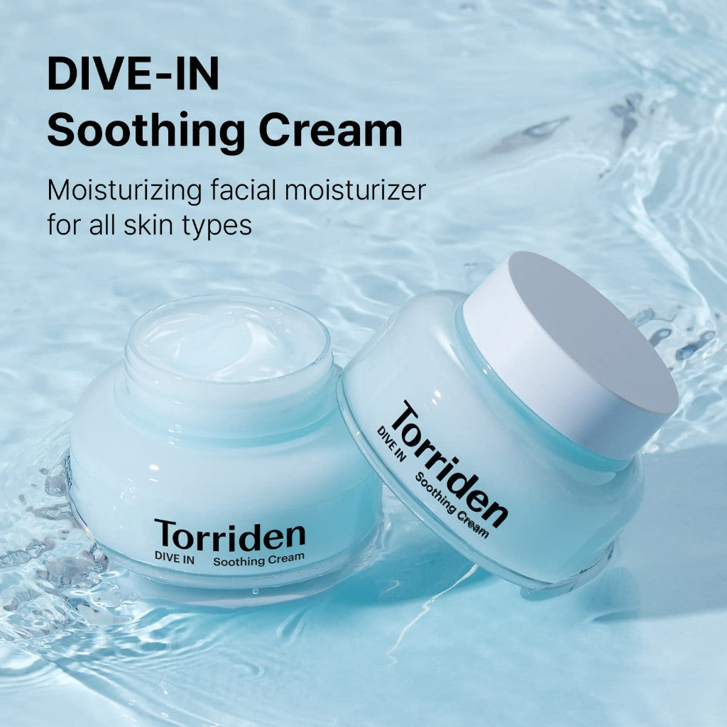 Crema calmante de ácido hialurónico de bajo peso molecular Torriden DIVE-IN 100 ml (2 tipos)