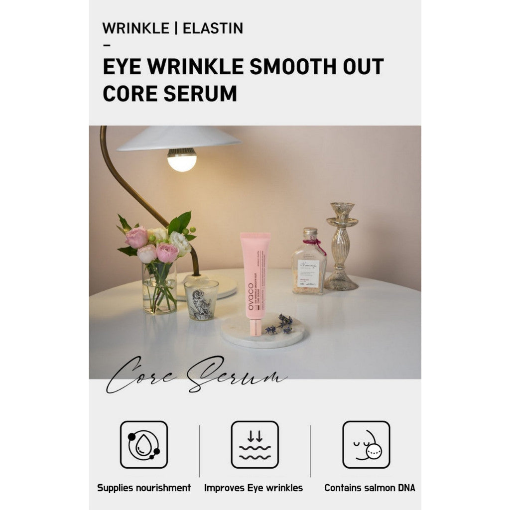 OVACO EYE WRINKLE SMOOTH OUT 30mL, Anti aging, Eye cream for reducing wrinkle