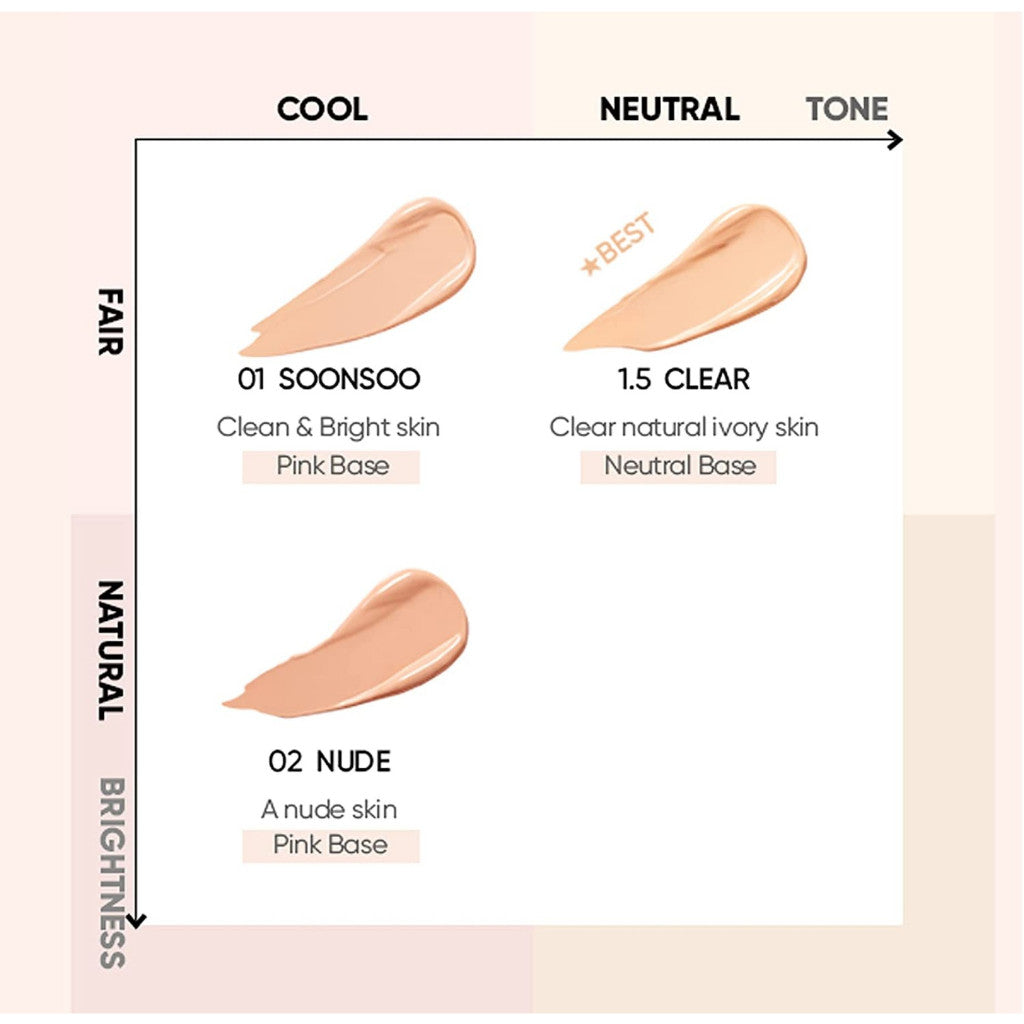 AMUSE Dew Jelly Vegan Cushion Foundation 15g, SPF38